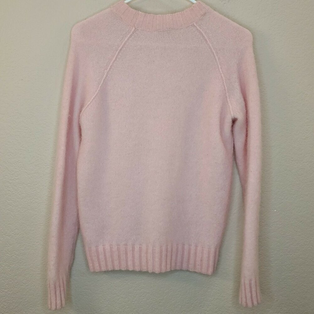 COS Sweater Womens Small Pink Alpaca Wool Blend Fuzzy Knit Casual Basic Work - Picture 2 of 12